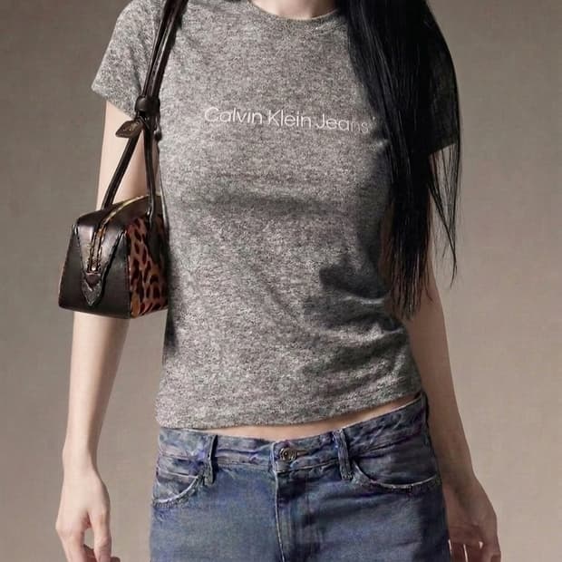 Calvin klein grey baby tee