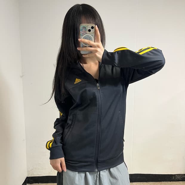 Adidas Black & Yellow Track Jacket
