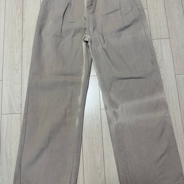 베이지 데님 와이드팬츠 