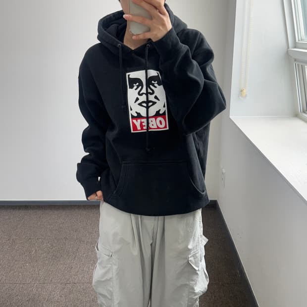 Obey 오베이 블랙 후드티