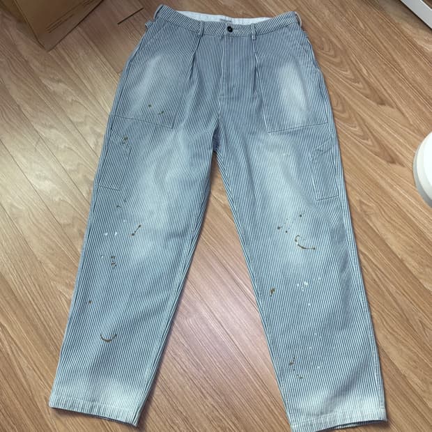 비헤비어 USED HEMMED MIL PANTS 히코리 팬츠