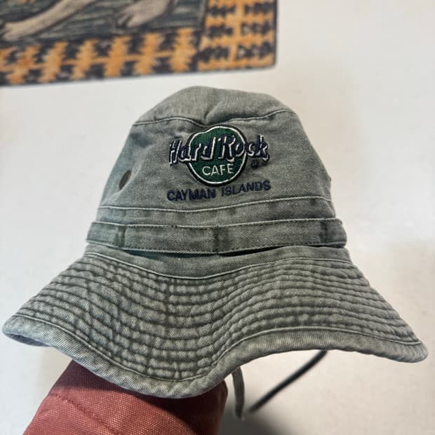 하드락카페 빈티지 워싱 버킷햇