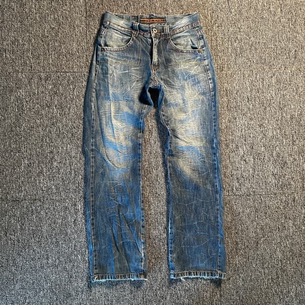 T2X JEANS jpn 빈티지 워싱 자수 데님 팬츠 