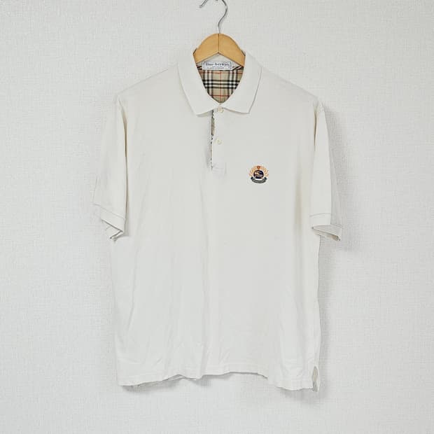 버버리 정품 BURBERRY 폴로 반팔 카라티 피케티 클래식 빈티지 L