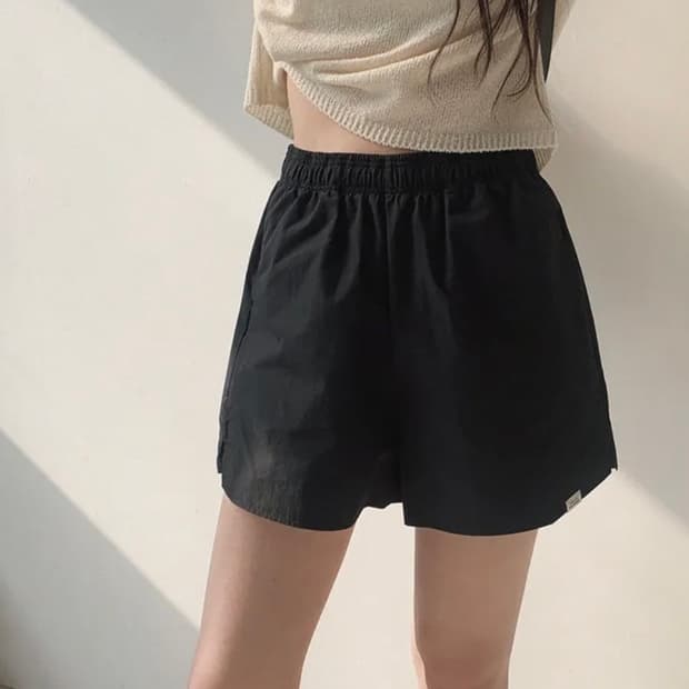 (미개봉, 새상품) 슬로우앤드 웨어러블 드라이빙 숏팬츠 핫팬츠 블랙 밴딩