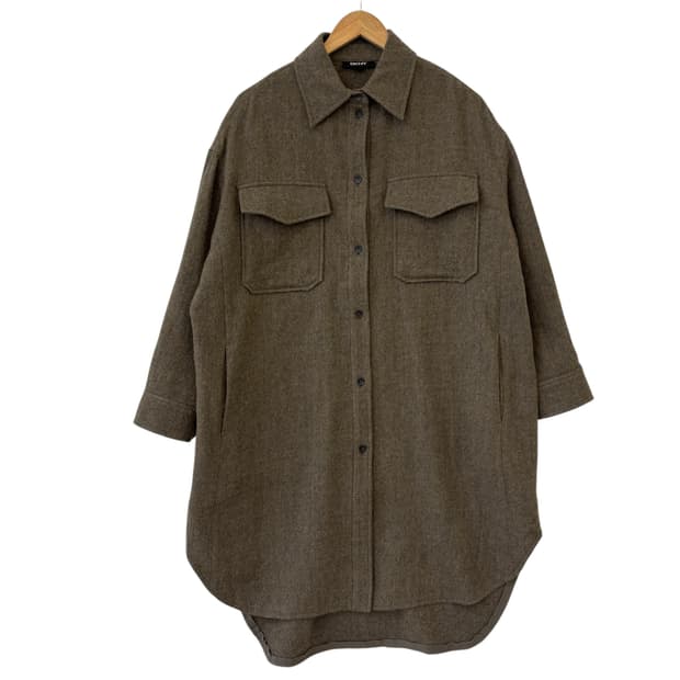 DKNY 오버사이즈 셔츠 자켓 브라운