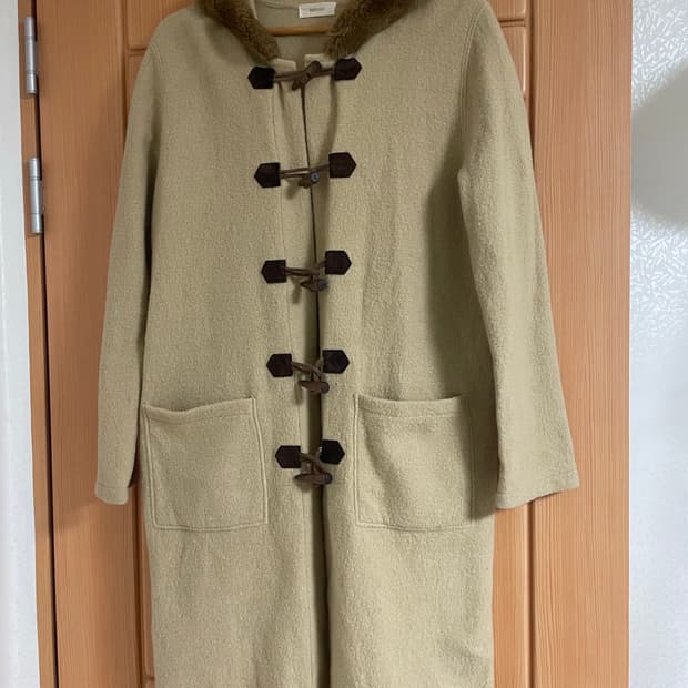 Y2k 일본 빈티지 100%울 떡볶이 더플 코트