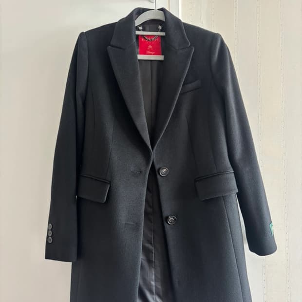 키이스 캐시미어 코트 블랙