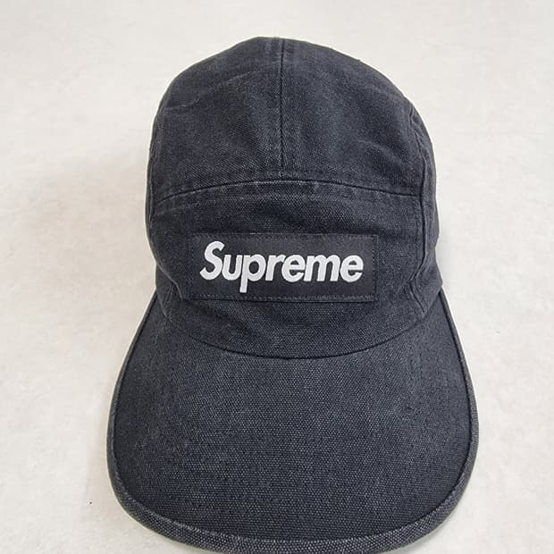 Supreme 블랙 데님 캠프캡 