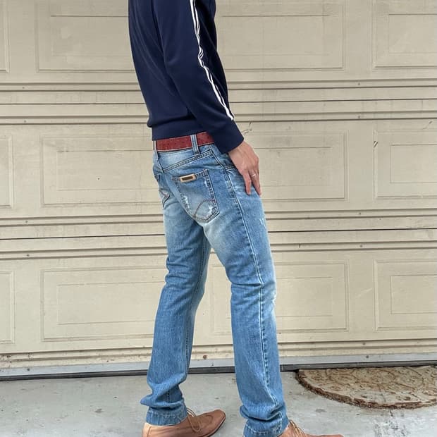 00s Dolce&Gabbana footballer jeans