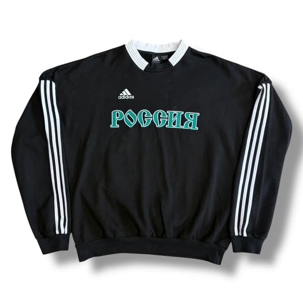 Adidas X 고샤 루브친스키 18F/W 블랙 오버핏 맨투맨