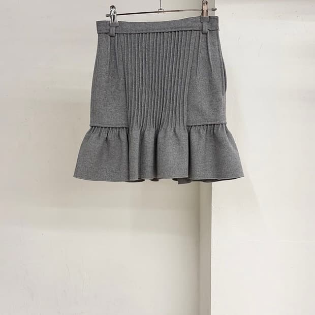 이자벨 마랑 그레이 울 플레어 미니 스커트 