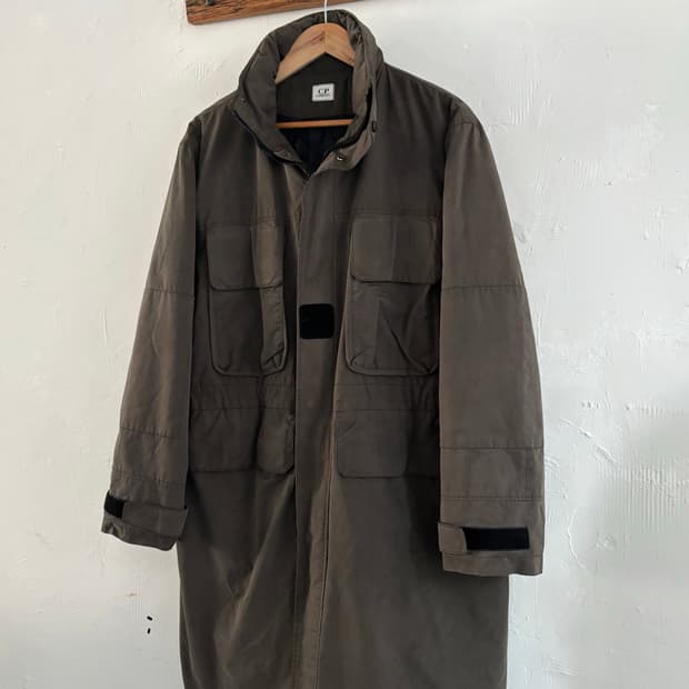 C.P.company 씨피컴퍼니 투포켓 안감퀼티드 카키 자켓