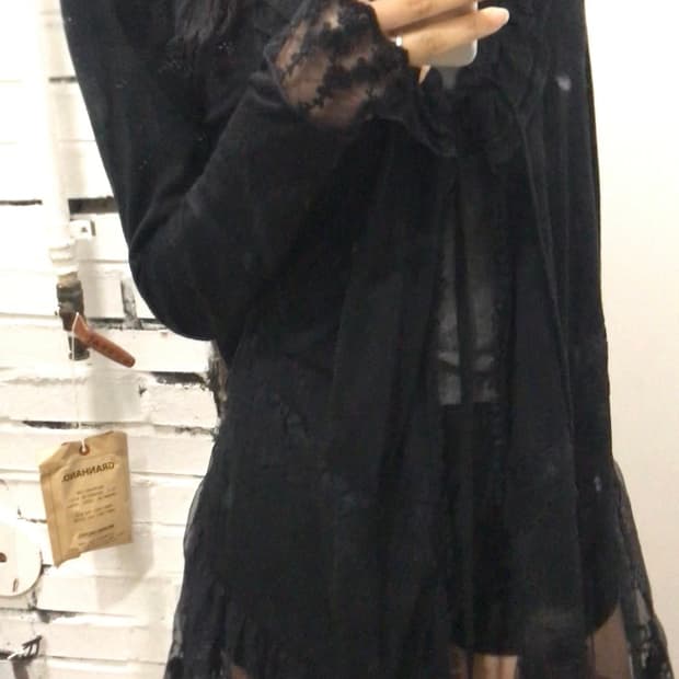 레이스 스트링 가디건