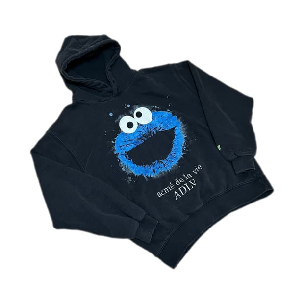 아크메드라비 쿠키몬스터 프린팅 후드티