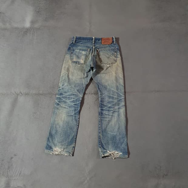 90s LVC 리바이스 USA 501-0657 셀비지 더티 데님 30