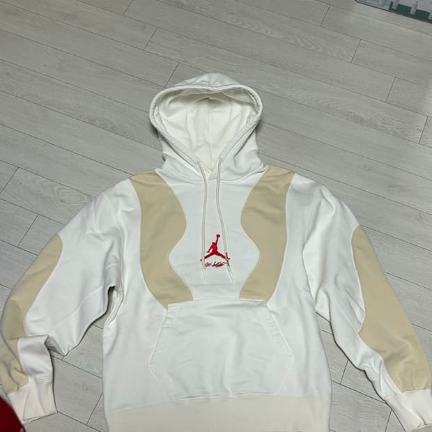 Jordan x off-white 플리스 풀오버 후디