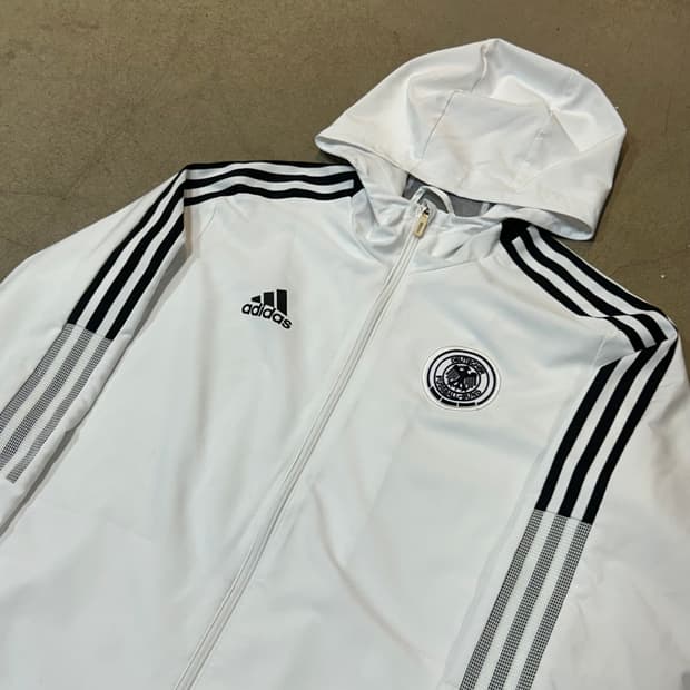L 아디다스 독일 국가대표 화이트 바람막이