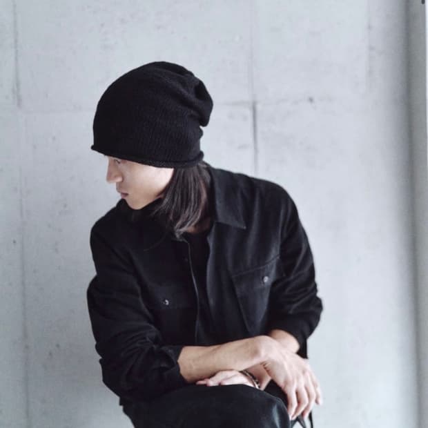 Mono Prive Textured  Long Beanie Black