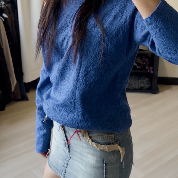 [HONEYSUCKLE ROSE] paisley jacquard top