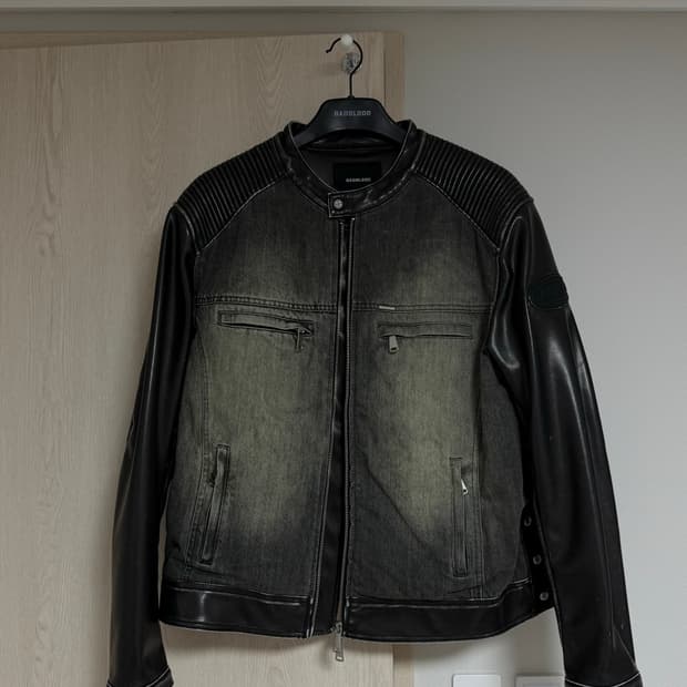 베드블러드 스카드 레이서 자켓 L 워시드블랙