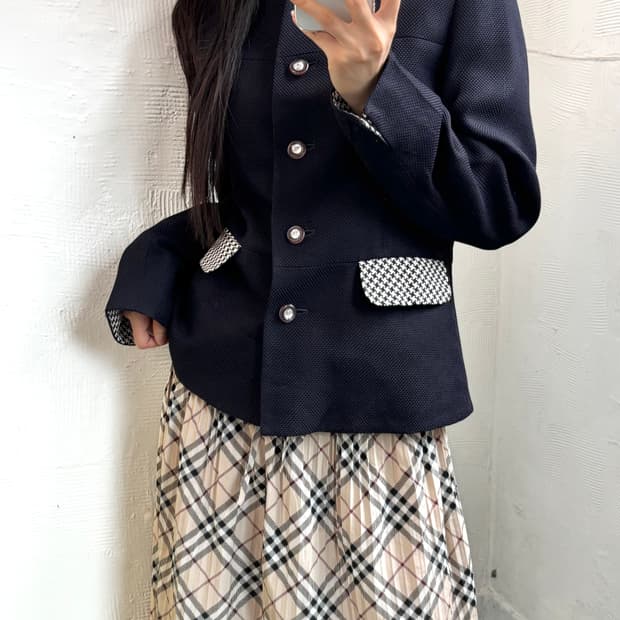 Courreges 꾸레쥬 딥네이비 자켓