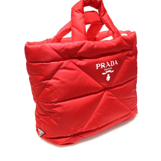 프라다 테수토 리나일론 패딩 토트백