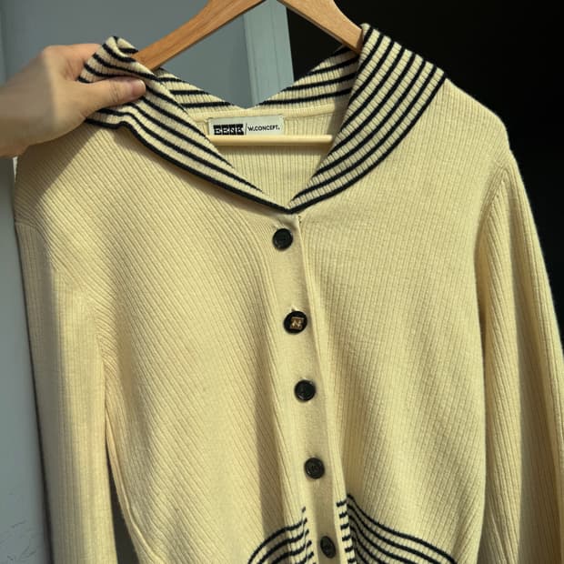 EENK x W컨셉 세일러 니트 가디건 S