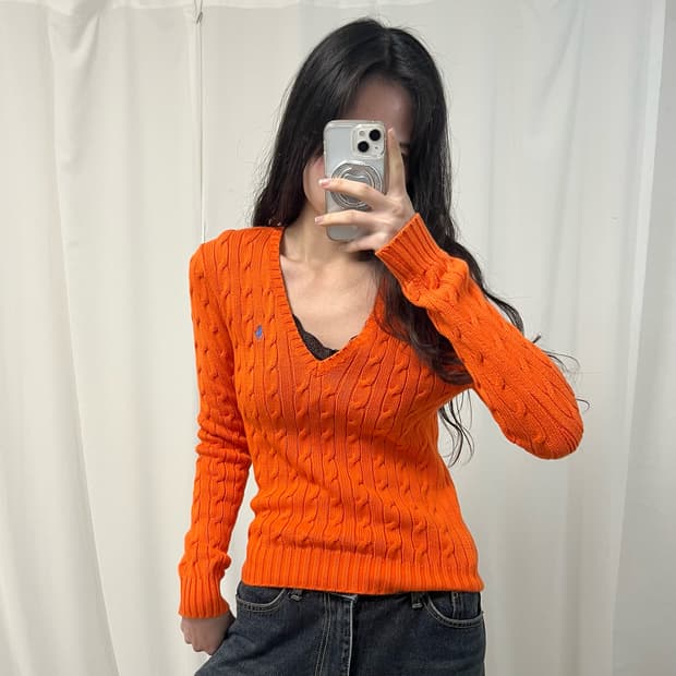 Polo Orange Knit 