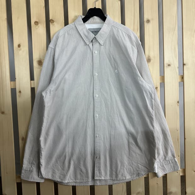 (XL) 칼하트 WIP 베이지 스트라이프 셔츠