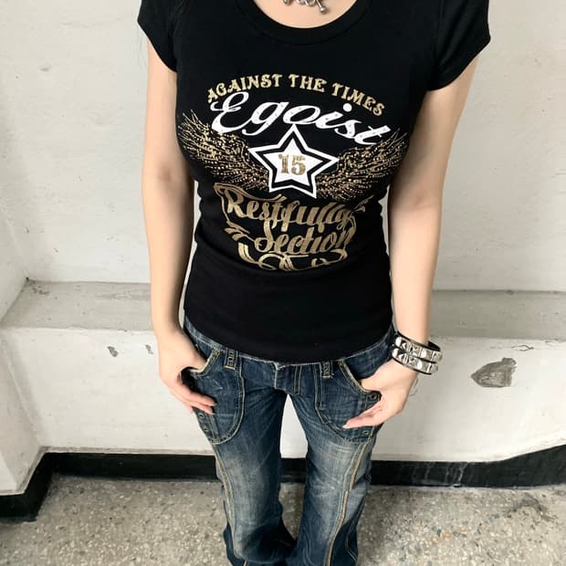 EGOIST star wing tee