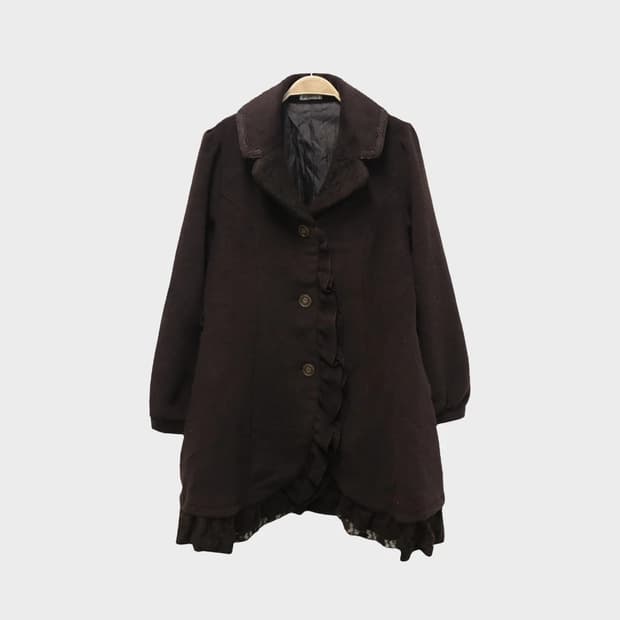 엑시즈팜 프릴 레이스 코트 64459