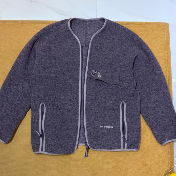 앤드원더 울플리스 가디건