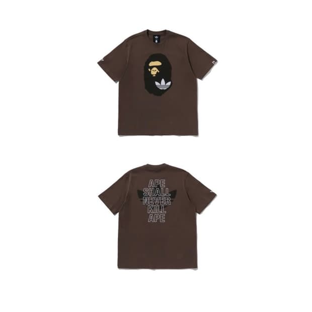 bape x adidas t shirt L size