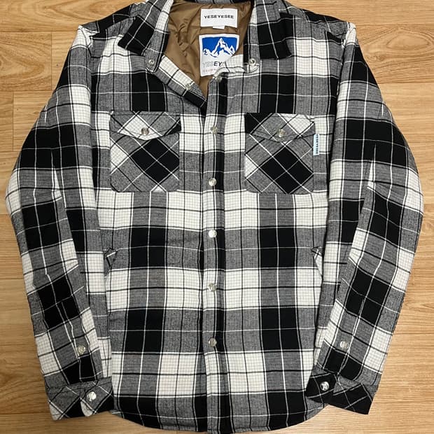 YESEYESEE 체크 셔츠형 패딩 M