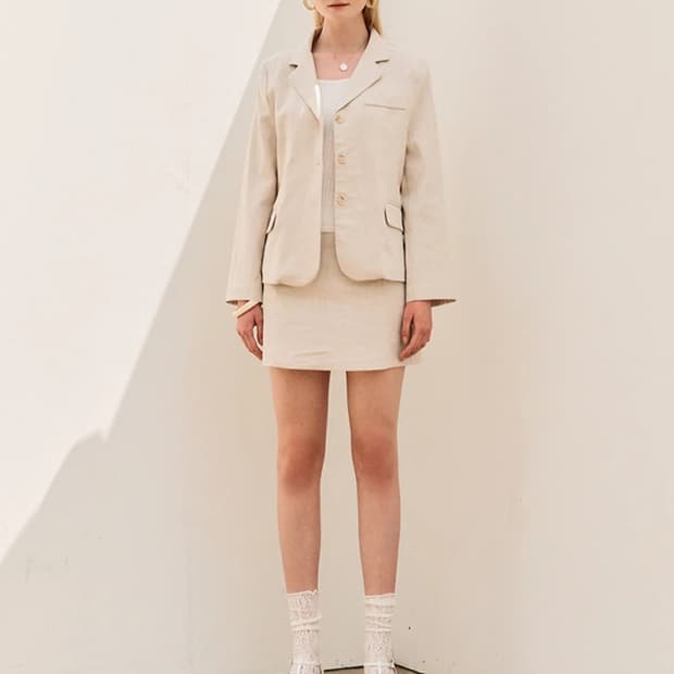주드맥콜 린넨 자켓 스커트 셋업 투피스 세트