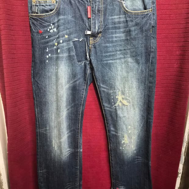 (34)DSQUARED2 워싱 디스트로이드 청바지