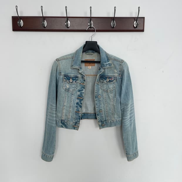 홀리스터 크롭 데님 자켓