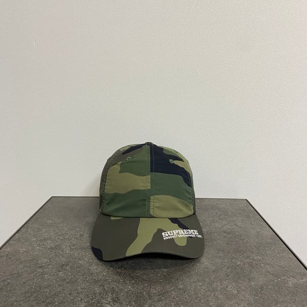 슈프림 바이저 로고 우드랜드 카모 볼캡 모자