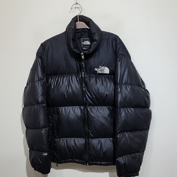 (L) 노스페이스 눕시패딩 점퍼 블랙 거위털 700 구스다운 자켓 