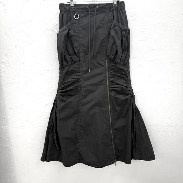 sly 셔링 집업 스커트