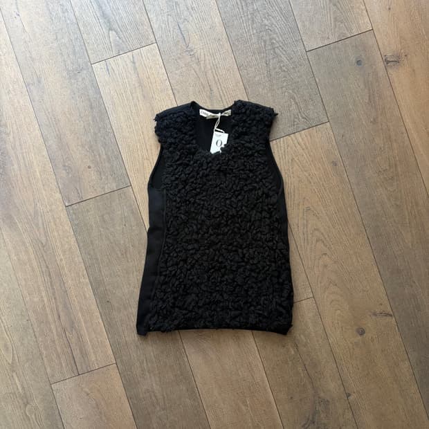 Sculpted Curly Wool Vest