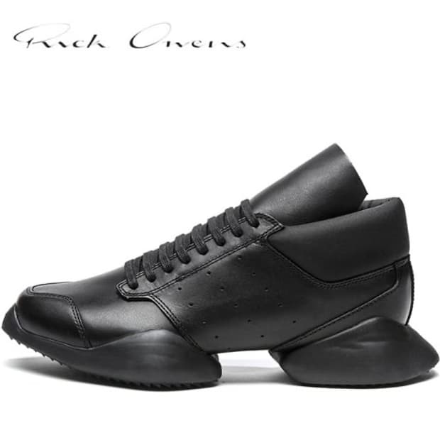 릭오웬스 아디다스 러너 레더 블랙