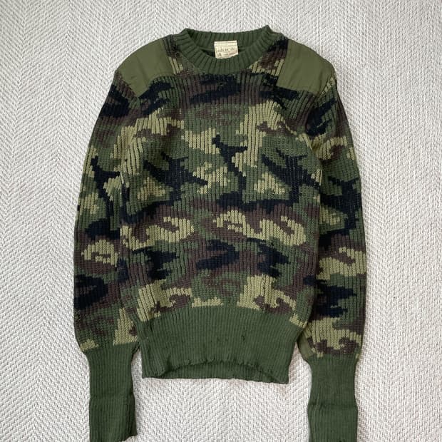 80s og 영국군 코만도 밀리터리 울 니트