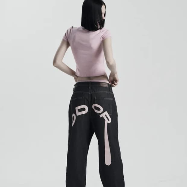 오도어 드롭핑크 데님