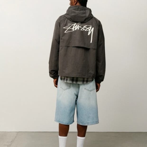 신형 스투시 비치 쉘 바람막이 블랙 (S)