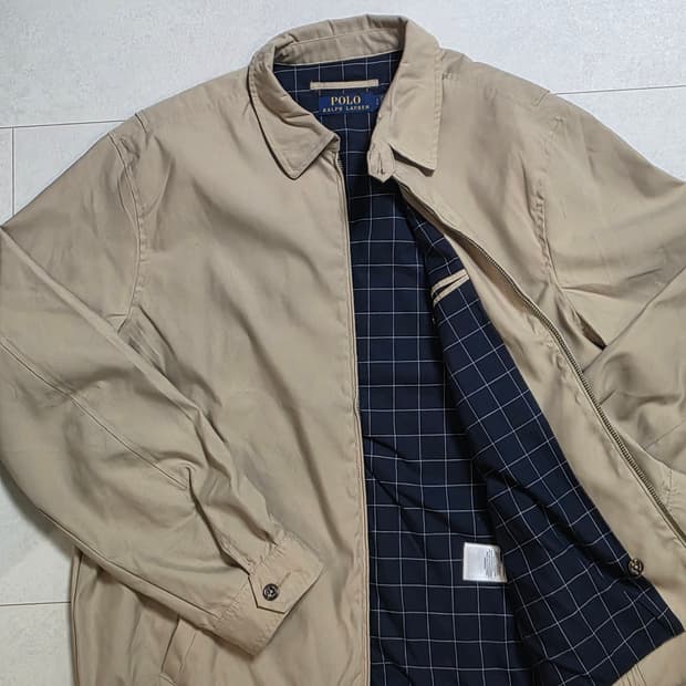 폴로 랄프로렌 베이지 자켓 S 바이스윙 베이포트 해링턴 바라쿠다 
