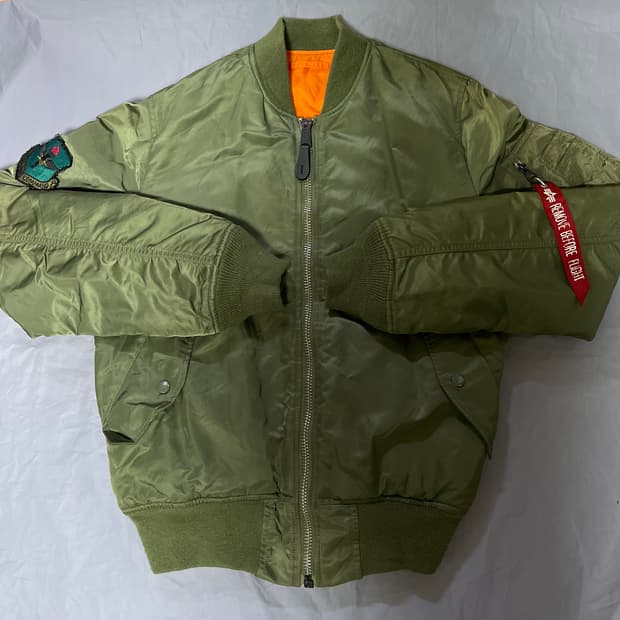 알파인더스트리 MA-1 항공점퍼 세이지 그린 M