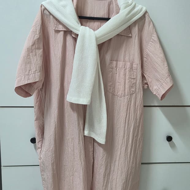 연핑크 넉넉 원피스 