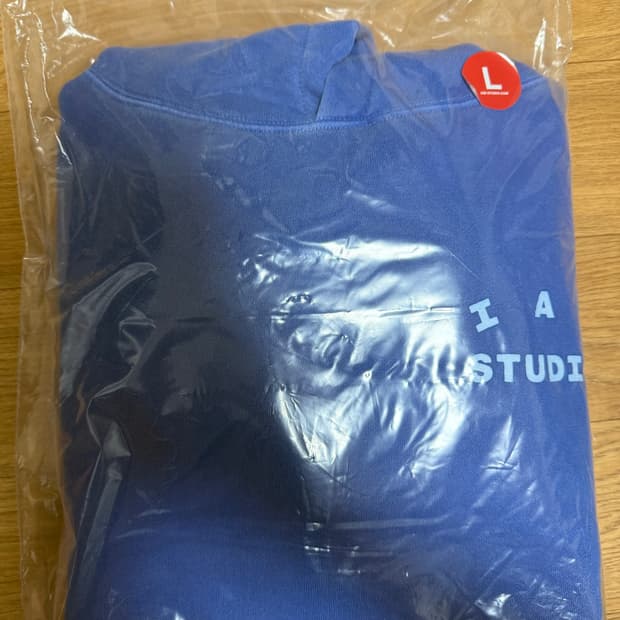 미개봉 새상품 L/ 아이앱스튜디오 피그먼트 후드 로얄 블루